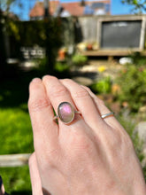 Load image into Gallery viewer, Pink Labradorite Oval Ring (Size S)
