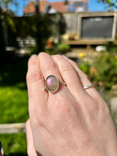 Load image into Gallery viewer, Pink Labradorite Oval Ring (Size S)
