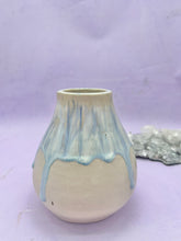 Load image into Gallery viewer, cream and blue glazed vase
